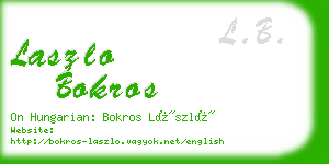 laszlo bokros business card